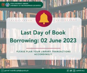ADVISORY : Last Day of Book Borrowing!
