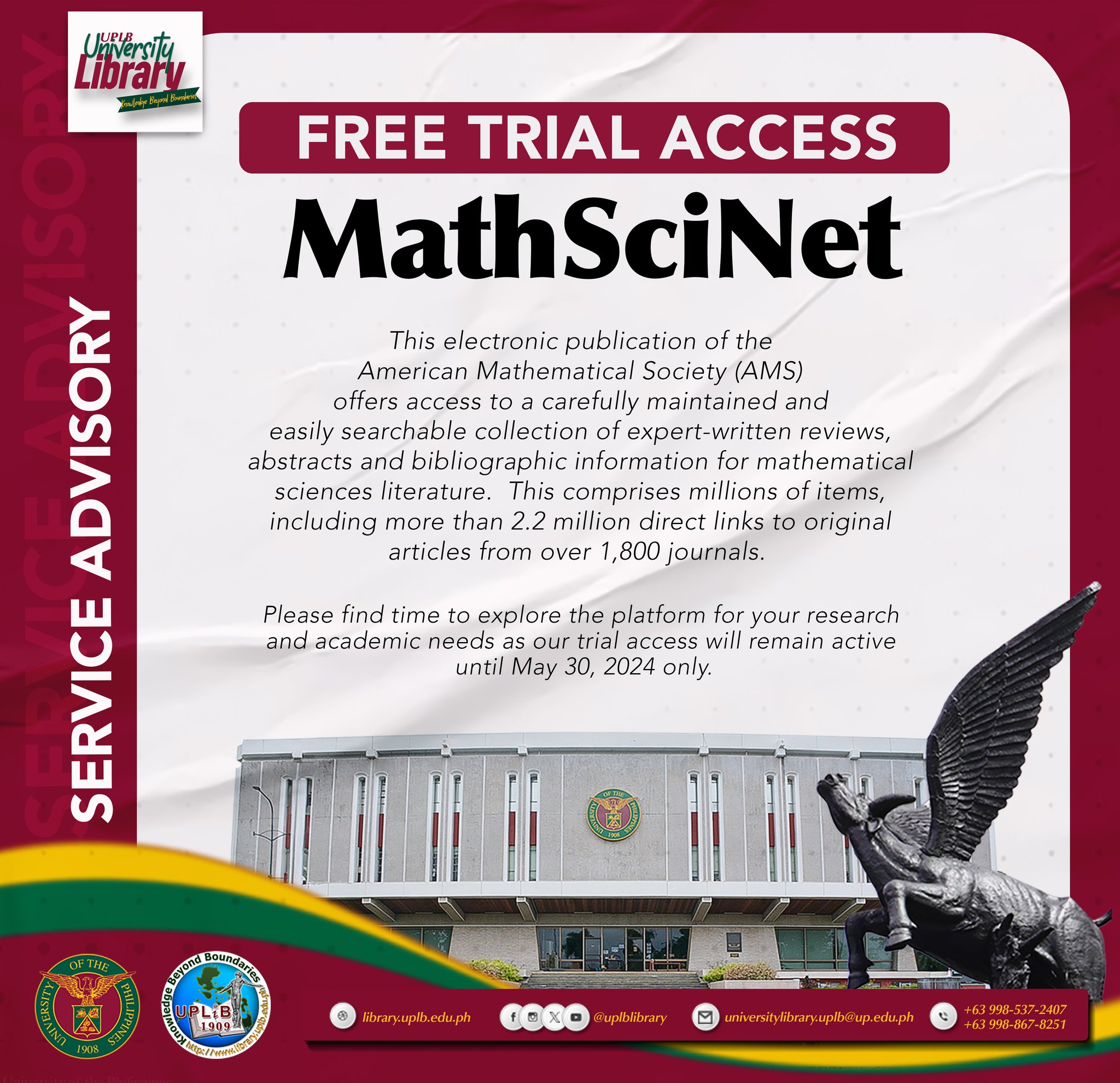 Free Trial Access (MathSciNet)